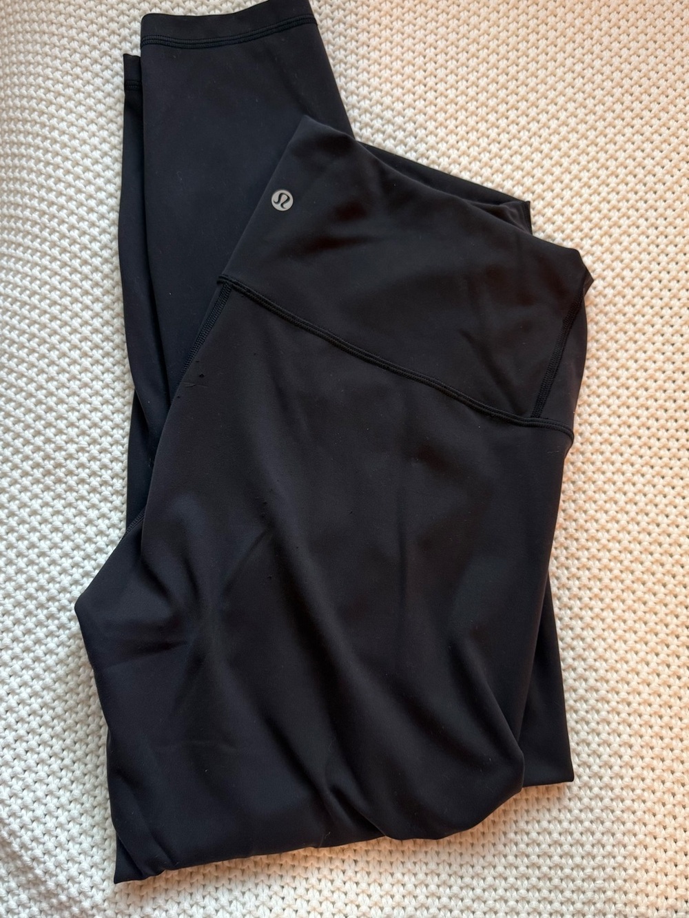 lululemon athletica Black High-Rise Leggings with Subtle Logo